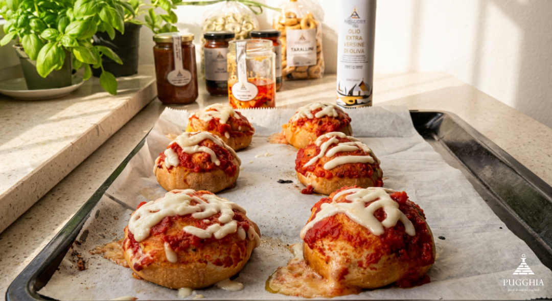 Bombe di pizza con peperoni ripieni