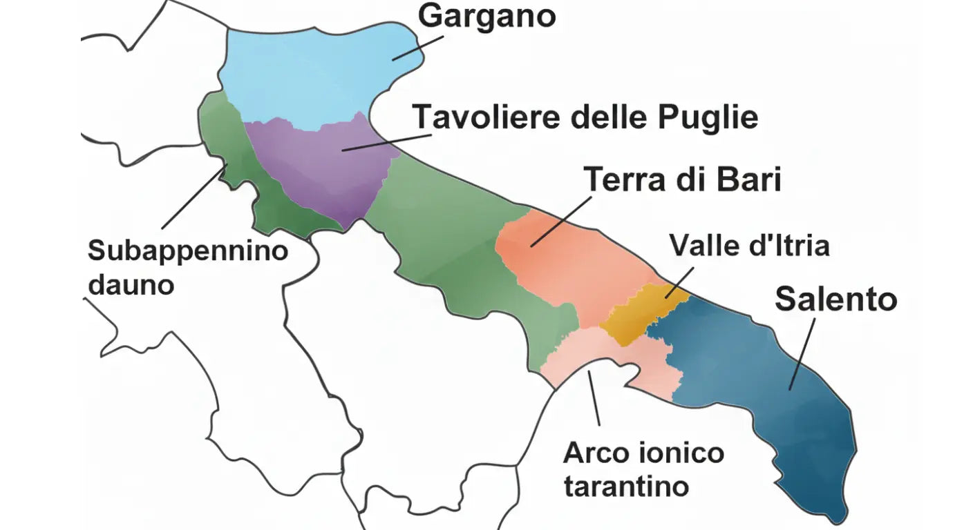 Le subregioni storiche della Puglia