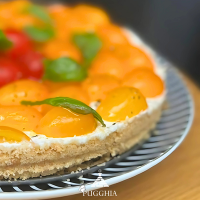 Cheesecake Salata con Olio Extravergine d'Oliva Taralli al Peperoncino