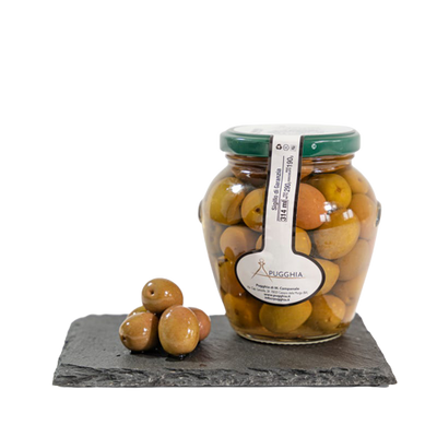 Natural olives in brine of 314 gr.
