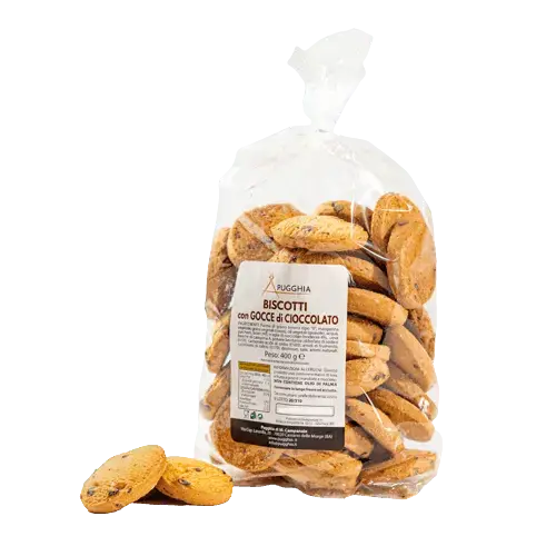Biscotti Gocce di Cioccolato da 400 g. - Pugghia