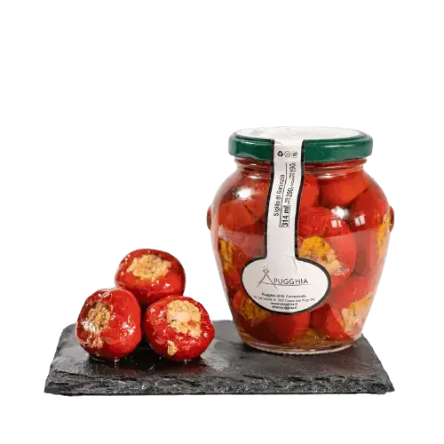 Peperoni ripieni di tonno sottolio da 314 g. - Pugghia