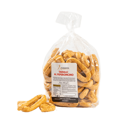 Taralli Pugliesi al Peperoncino da 400 g. - Pugghia