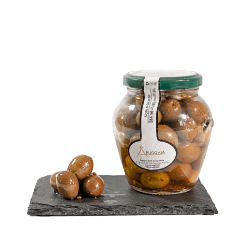 Olive condite al naturale da 314 gr. - Pugghia